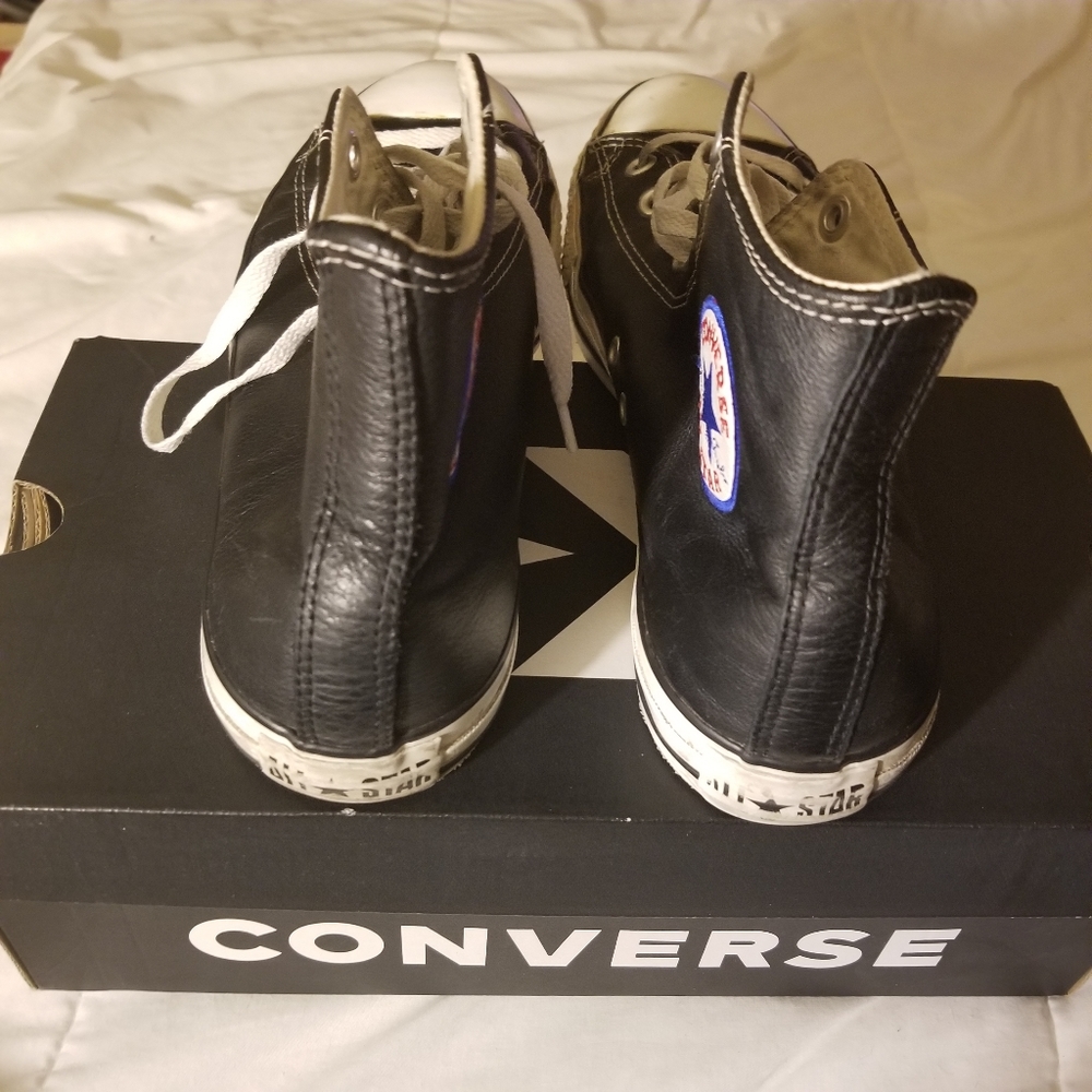 Men's All Leather Converse Chuck Taylor All Star - Picture 3 of 5